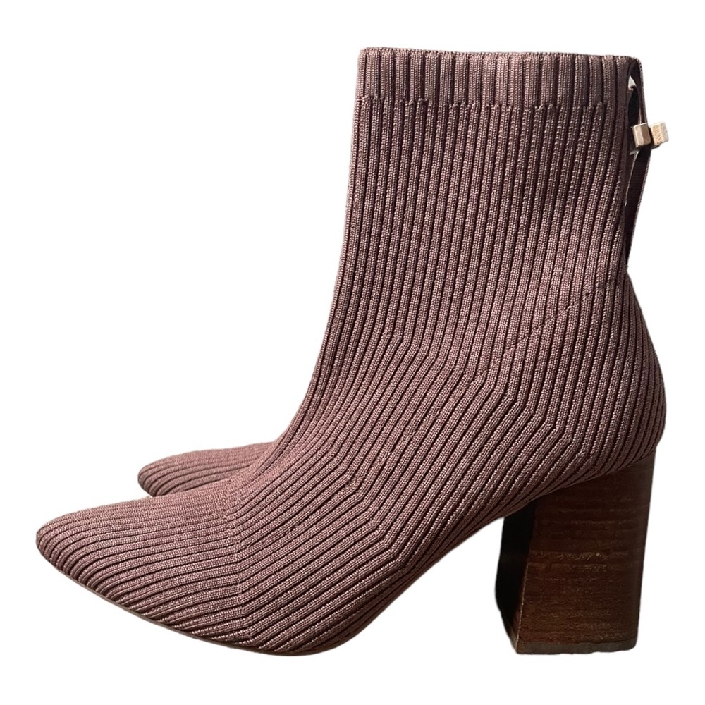 Steven By Steve Madden Neta Sock Booties Cognac B… - image 1
